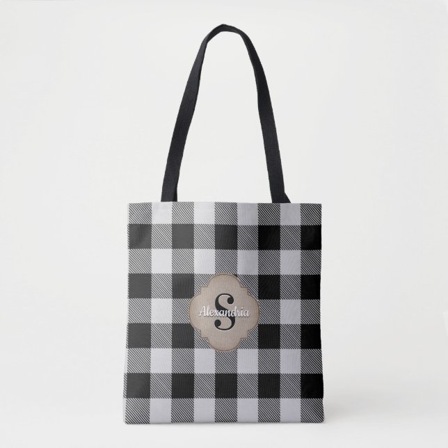 Tote Bag Buffalo Check Rustic Country Chic (Devant)