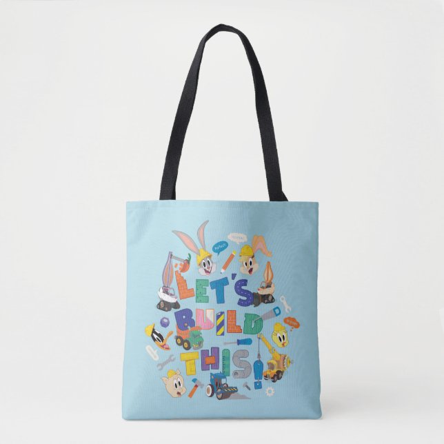 Tote Bag BUGS BUNNY BUILDERS™| Collage "Construisons Cela" (Devant)