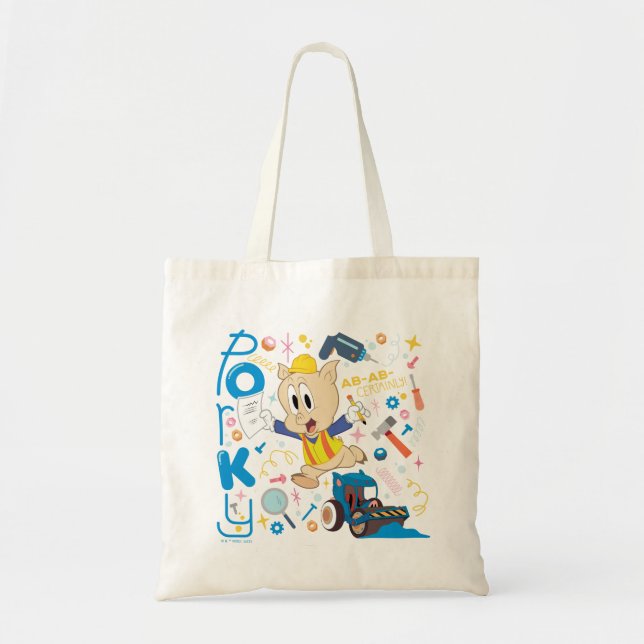Tote Bag BUGS BUNNY BUILDERS™| Outils de travail de Porky P (Devant)