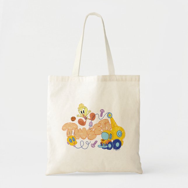 Tote Bag BUGS BUNNY BUILDERS™| TWEETY™ Sketch Art (Devant)