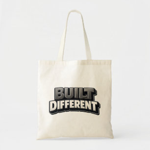 Tote Bag BUILT DIFFERENT – Bold Motivational Statement for 