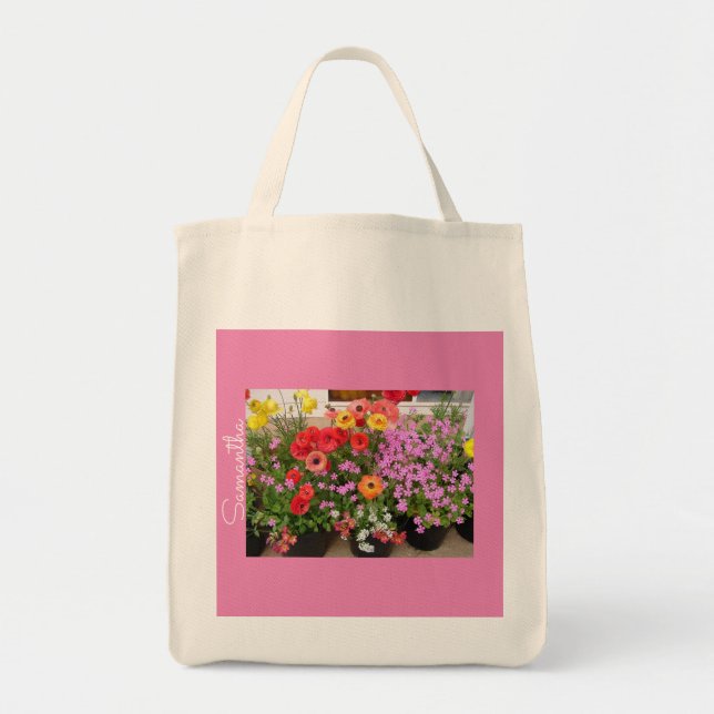 Tote Bag Bulbes de printemps Rannunculus fleurs fleurs (Devant)