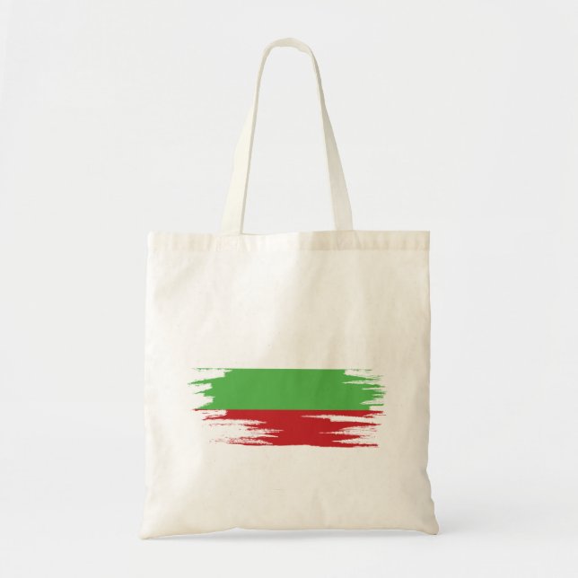 Tote Bag Bulgarie Drapeau pinceau (Devant)
