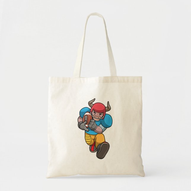 Tote Bag Bull à Sports avec Football & Casque (Devant)