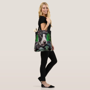 Tote Bag Bull Terrier Chien Conduisant Vélo St. Patrick's D
