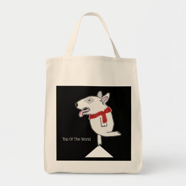 Tote Bag Bull terrier Doodle Haut du monde (Devant)