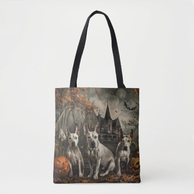 Tote Bag Bull Terrier Halloween Night Doggy Délice (Devant)