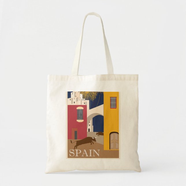 Tote Bag Bull Vintage Espagne (Devant)