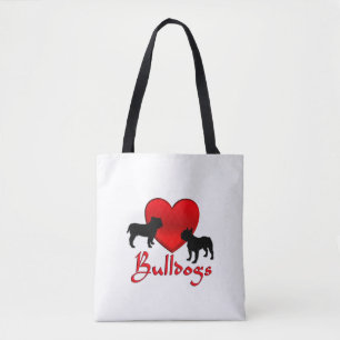 Tote Bag Bulldogs de coeur