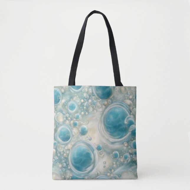 Tote Bag Bulles de mousse marine (Devant)