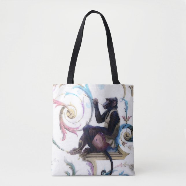 Tote Bag Bulles de soufflage de singe (Devant)