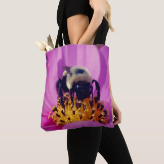 Tote Bag Bumble Bee On Cosmos