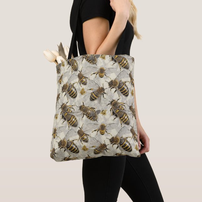 Tote Bag Bumble Bees (De près)