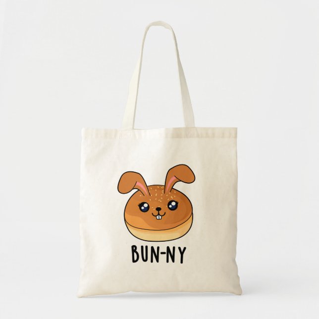 Tote Bag Bun-ny Funny Lapin Lapin Bun Pun (Devant)