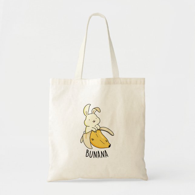 Tote Bag Bunana Drôle Lapin Dans Un Pun De Banane (Devant)