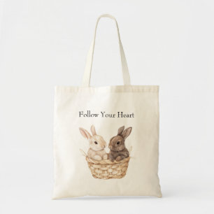 Tote Bag Bunnies dans un panier