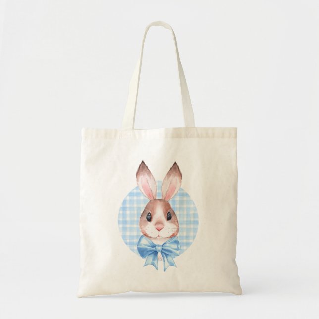 Tote Bag Bunny. Arc bleu (Devant)