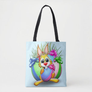 Tote Bag Bunny de Pâques drôle et caractère mignon Bitin