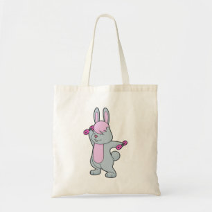 Tote Bag Bunny Fitness Dumbbell