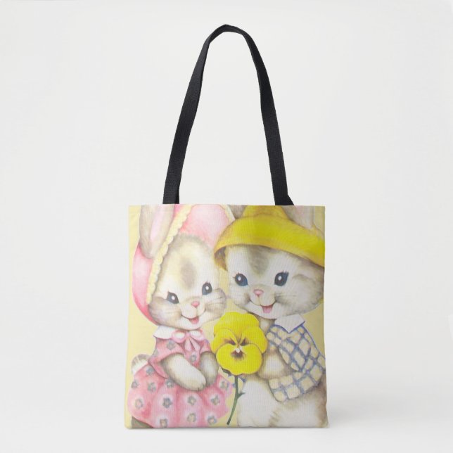 Tote Bag Bunny Girl + Garçon (Devant)