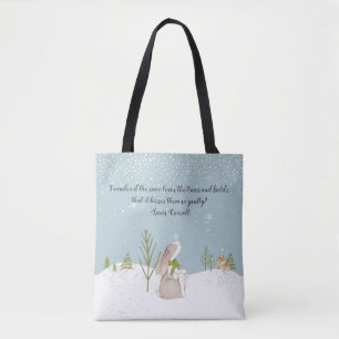 Tote Bag Bunny Je me demande si la neige