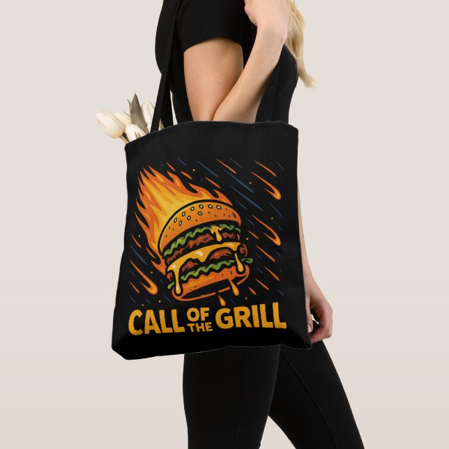 Tote Bag Burger Astéroïde Appel Du Grill (De près)