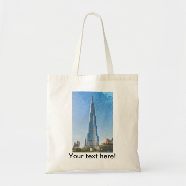 Tote Bag Burj Khalifa, peinture de Dubaï (Devant)