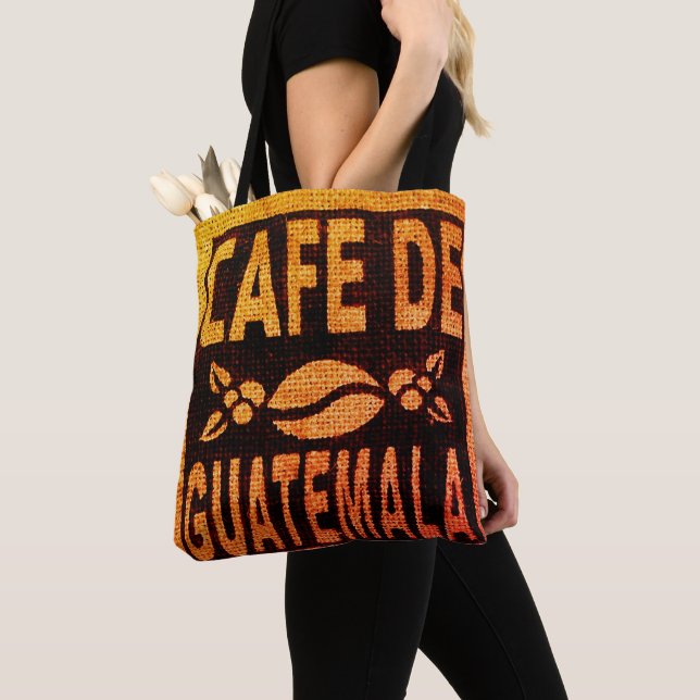 TOTE BAG BURLAP CAFÉ PURLAP FOURRE-TOUT GUATEMALAN (De près)