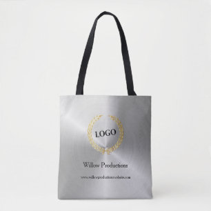 Tote Bag Business Logo Entreprise Silver