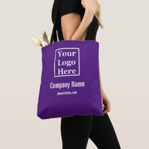 Tote Bag Business Royal Purple Nom de l'entreprise Logo Mod
