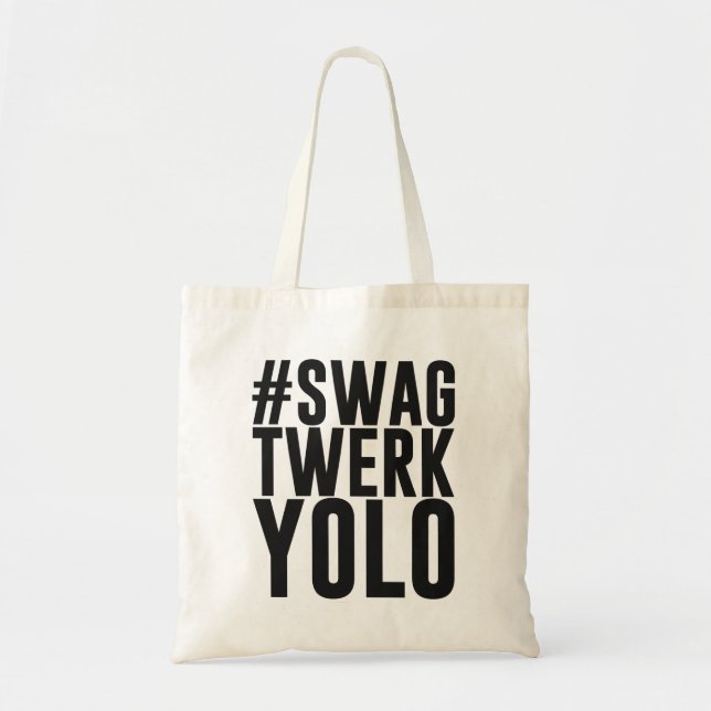 Tote Bag Butin Twerk Yolo de Hashtag (Devant)