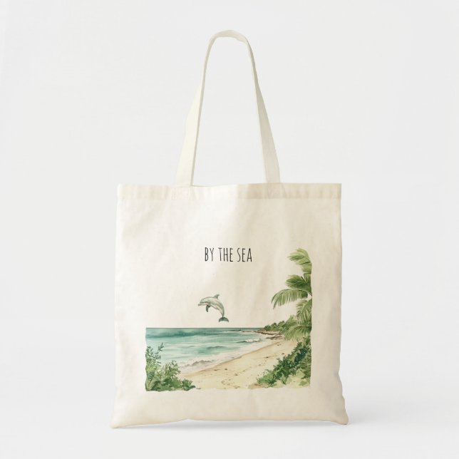 Tote Bag By the sea dolphin (Devant)