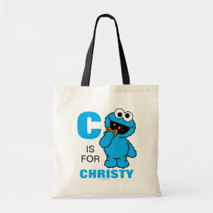 Tote Bag C est pour le monstre des cookies   Ajoutez votre 