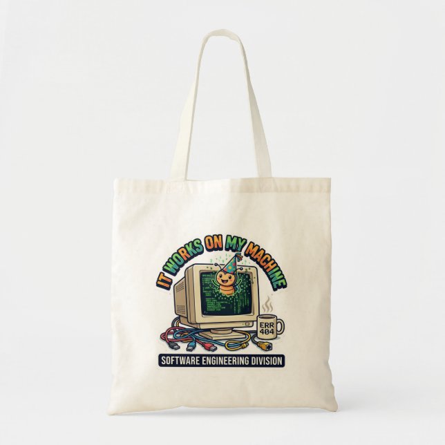 Tote Bag Ça fonctionne sur ma machine - Programme d'ingénie (Devant)