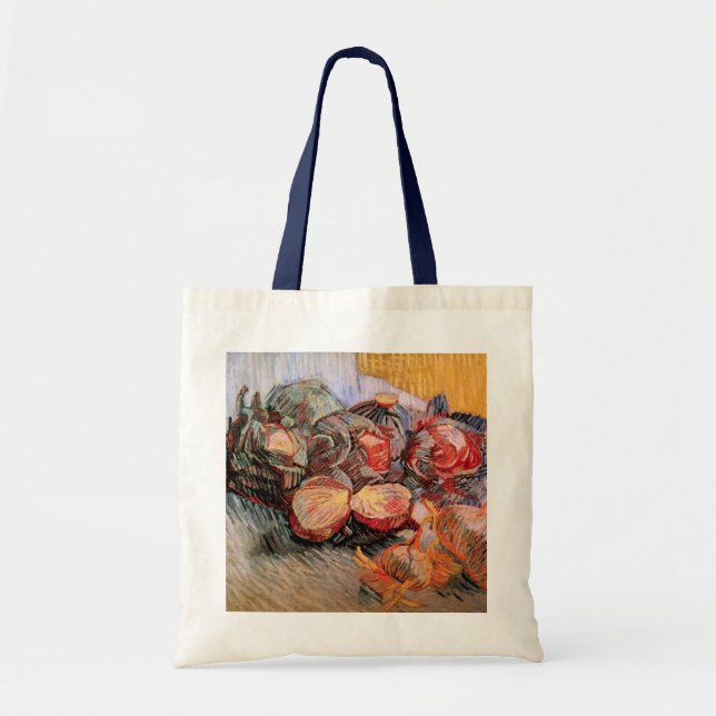 Tote Bag Cabbages rouges et oignons par Vincent van Gogh (Devant)