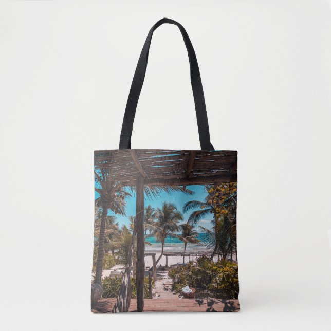 Tote Bag Cabine Nipa sous les cocotiers (Devant)