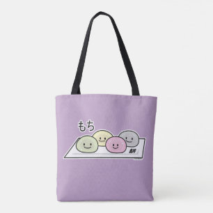 Tote Bag Câble de riz à la crème glacée Cute Mochi Thé vert