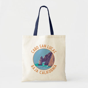 Tote Bag Cabo San Lucas Arch Mexique Retro Cercle en détres