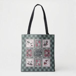 Tote Bag cacahuètes   Ancien Motif de traîneau