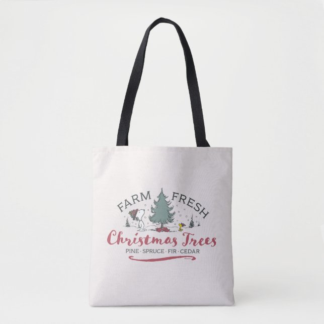 Tote Bag cacahuètes | Arbres de Noël frais de ferme (Devant)