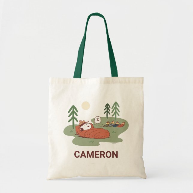 Tote Bag cacahuètes | Campeurs de couchage Snoopy & Woodsto (Devant)