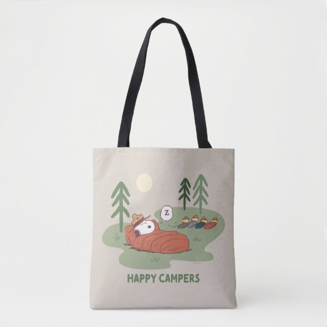 Tote Bag cacahuètes | Campeurs de couchage Snoopy & Woodsto (Devant)