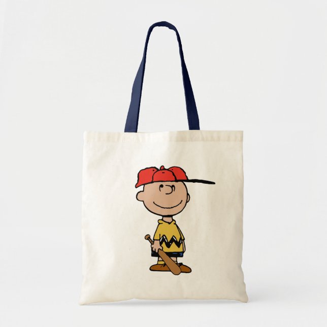 Tote Bag cacahuètes | Charlie Brown Baseball Smile (Devant)