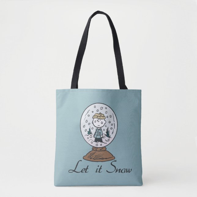 Tote Bag cacahuètes | Charlie Brown Snow Globe (Devant)