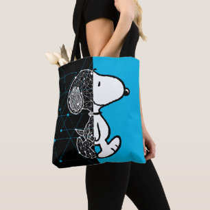 Tote Bag cacahuètes   Conception géométrique Snoopy