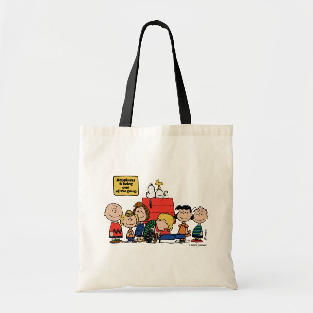 Tote Bag cacahuètes | Le bonheur est d'être l'un des gangs (Devant)