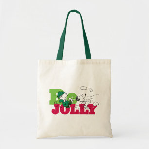 Tote Bag cacahuètes   Linus & Snoopy Be Jolly