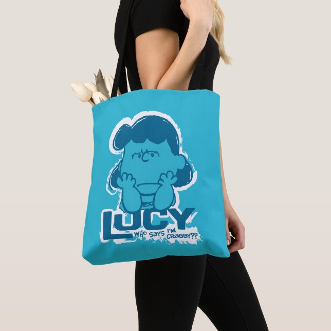 Tote Bag cacahuètes | Lucy Who Says I'm Crabby? ? (De près)