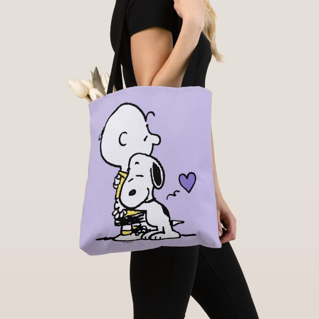 Tote Bag cacahuètes | Saint Valentin | Charlie Brown & Snoo (De près)
