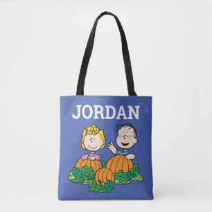 Tote Bag cacahuètes Sally & Linus dans le champ Citrouill